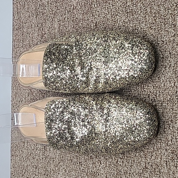 Madewell Willa Loafer Mule In Gold Glitter Sz 6.5 Women's - Picture 3 of 10